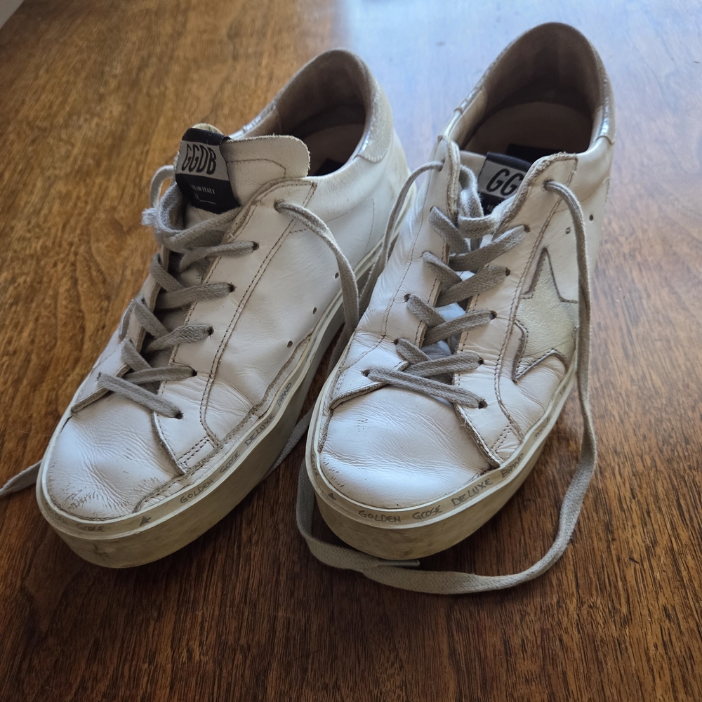 Golden Goose White and Gray Women's Sneakers